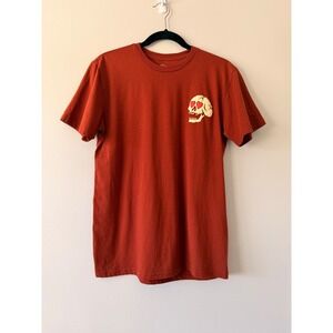Vintage Style Of Mind Skull Heart Cotton Whimsigoth Orange T-shirt